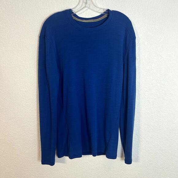 Smartwool Mens Classic Merino 250 Base Layer Long Sleeve SIze Large Blue - Picture 1 of 4
